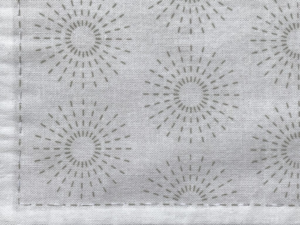 刺し子の花ふきん~たんぽぽ