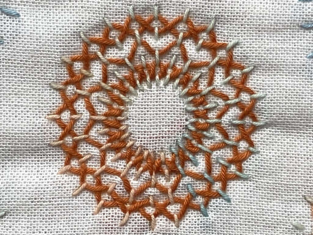 刺し子たんぽぽ