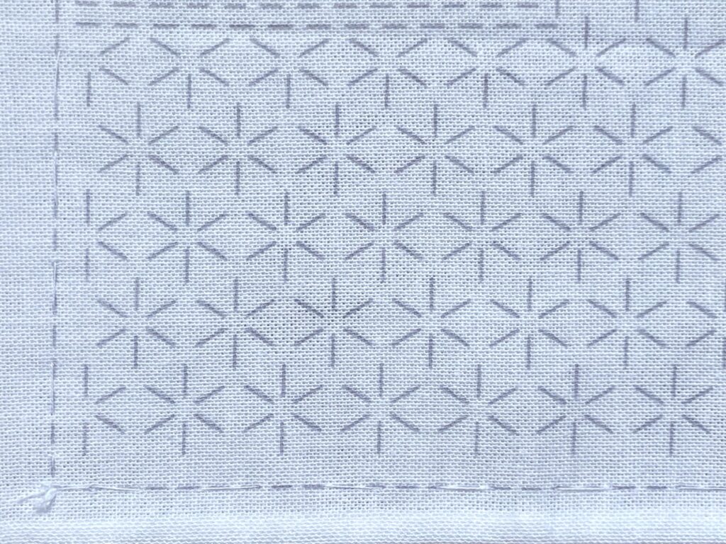 刺し子の花ふきん~合わせ模様 千代紙
