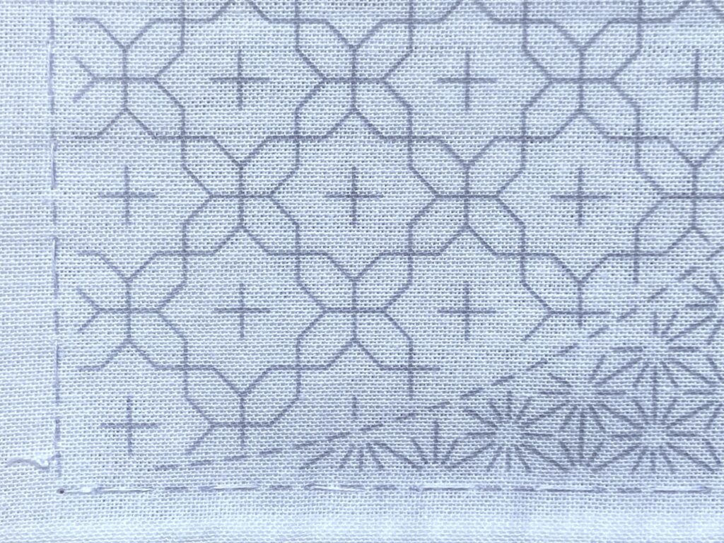 刺し子の花ふきん~合わせ模様 花手毬