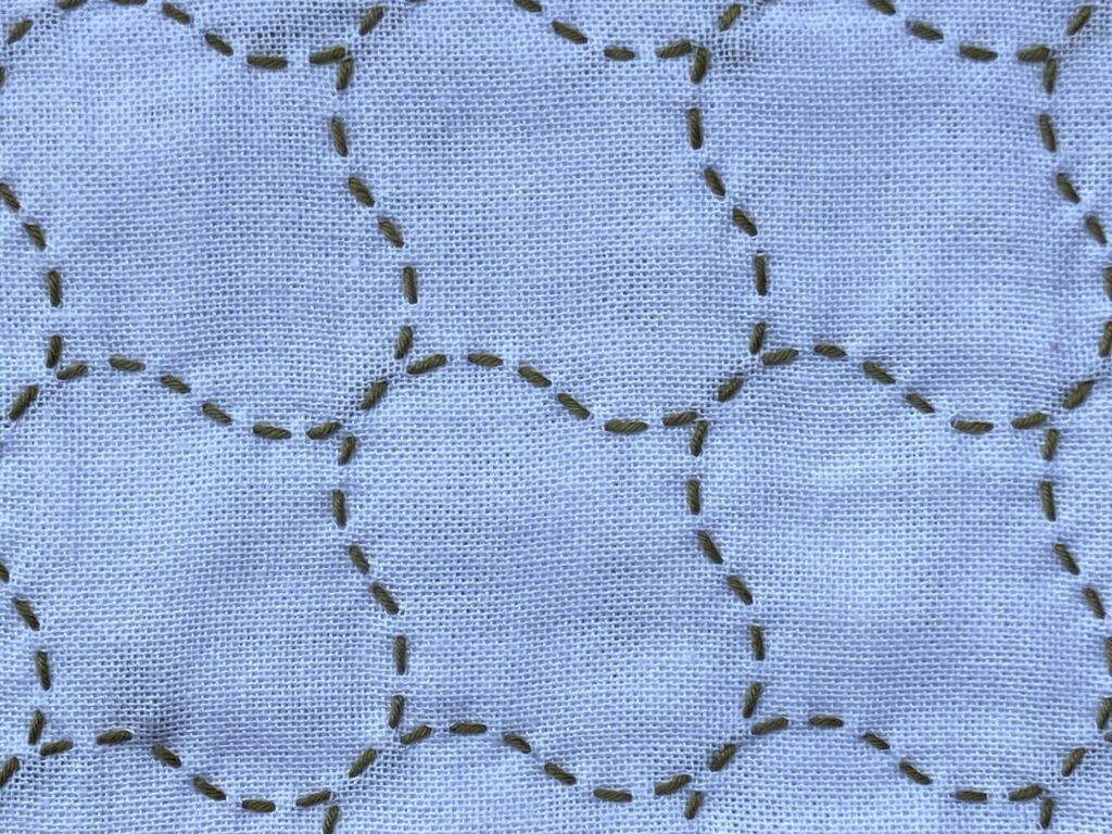 刺し子の花ふきん~合わせ模様 寄木