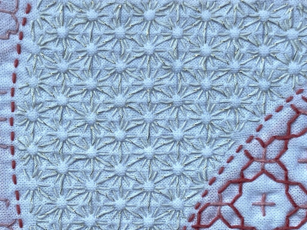 オリムパス刺し子~合わせ模様 花手毬