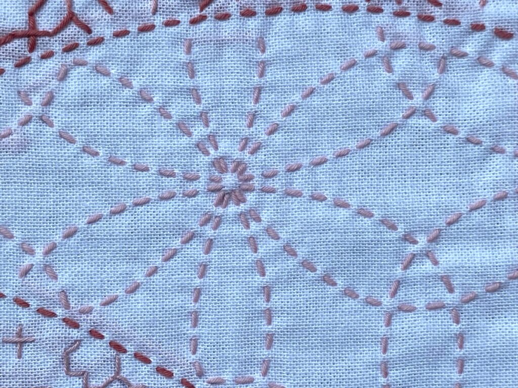 刺し子~合わせ模様 花手毬