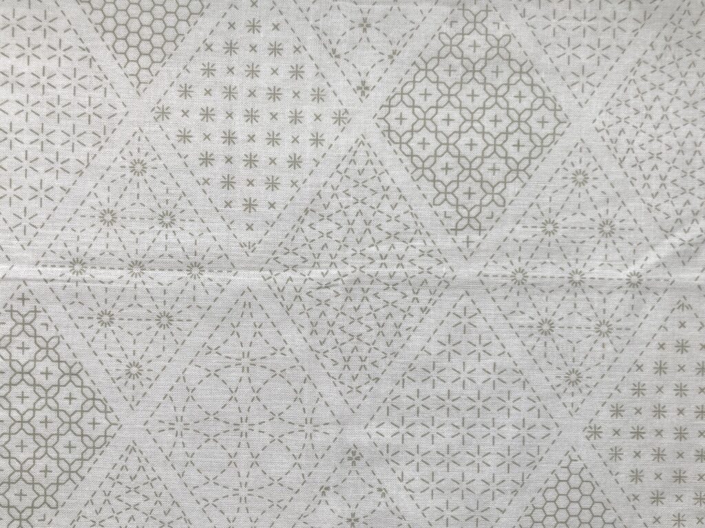 刺し子ダイヤならべの花ふきん