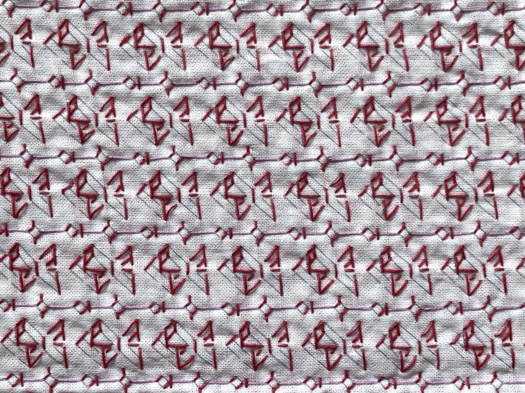 ダルマ金魚の花ふきん