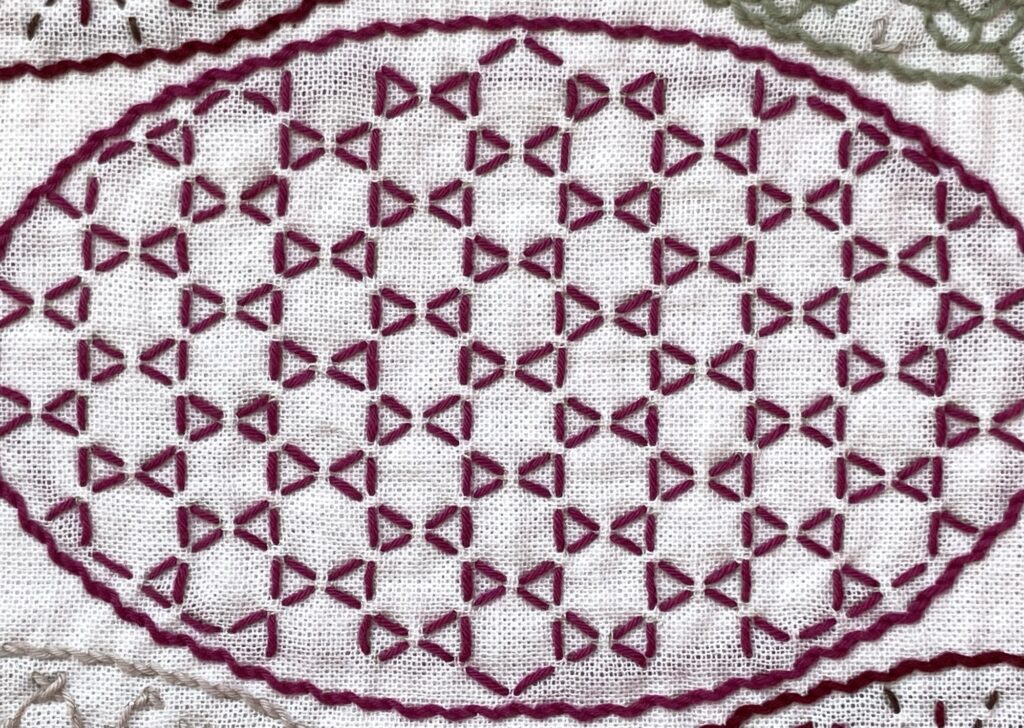 寄せ模様 円紋の花ふきん