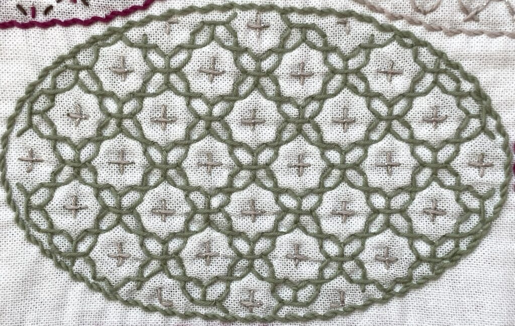 寄せ模様 円紋の花ふきん