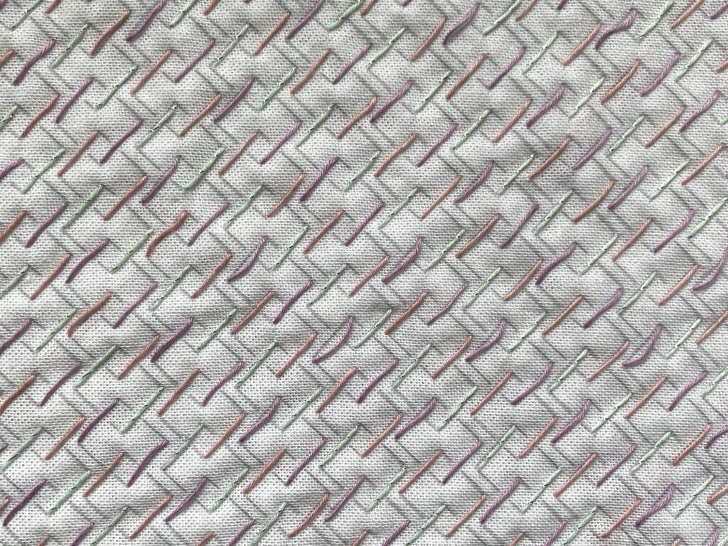 花ふきん一目刺し吉原つなぎ