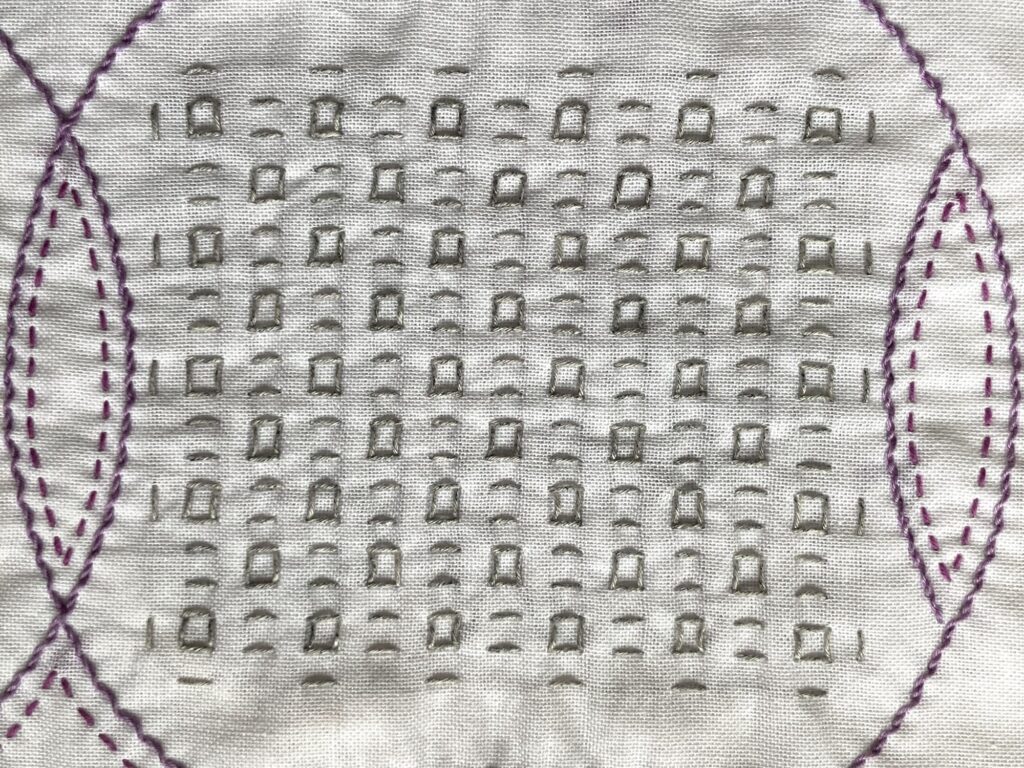 麻の葉と銭刺し