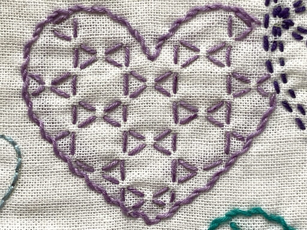 花ふきん寄せ模様ハート