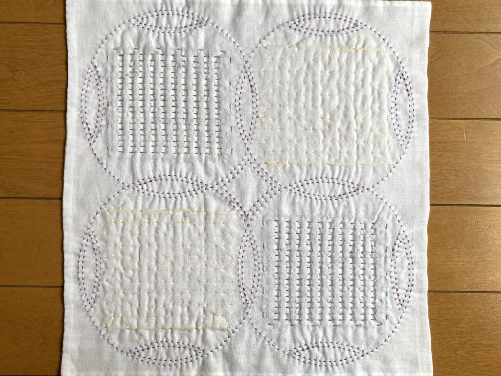 刺し子～麻の葉と銭刺しの裏側
