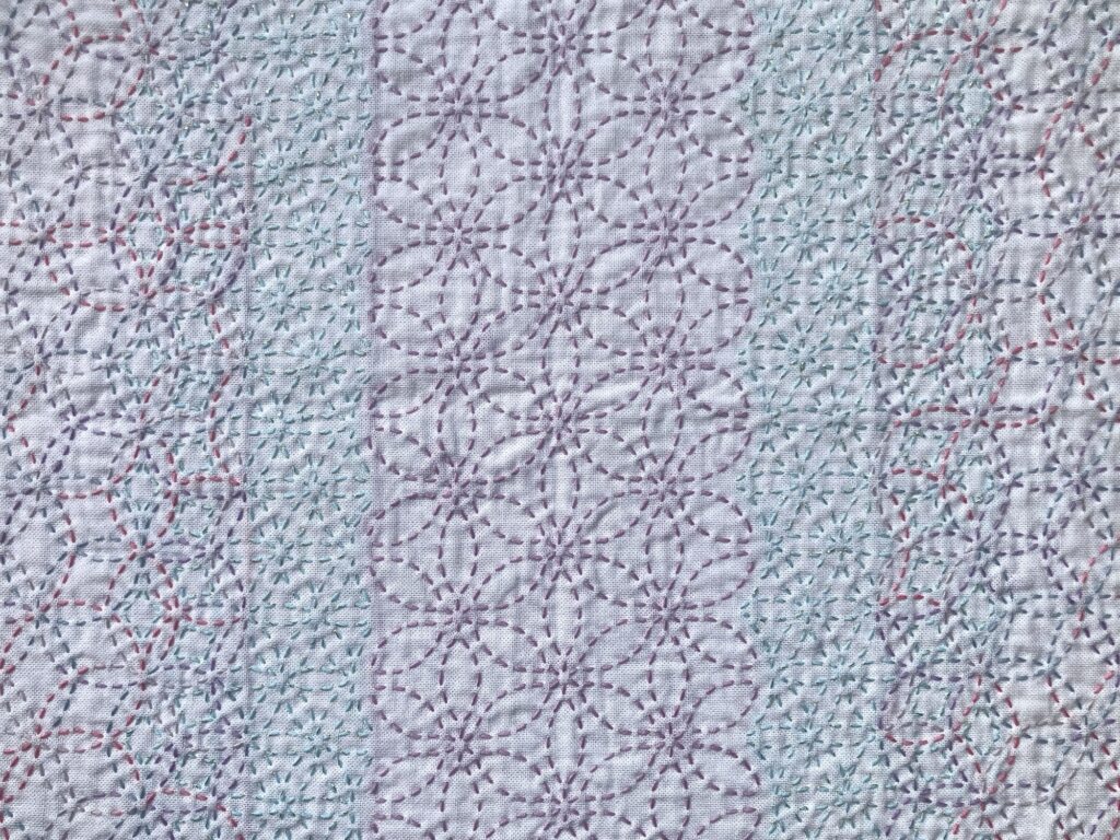 刺し子のランチョンマット 花合わせ