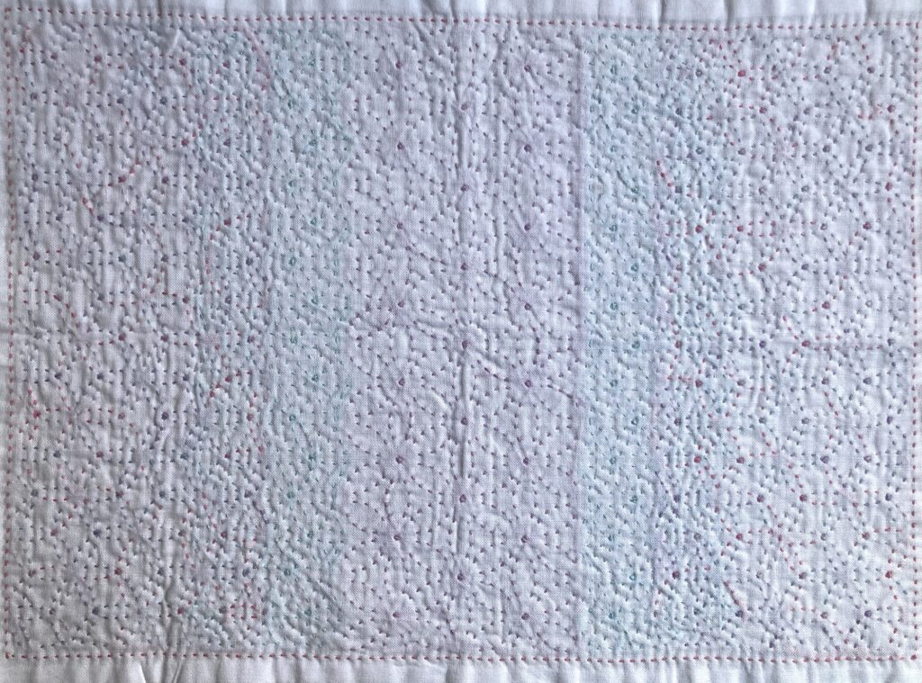 刺し子のランチョンマット 花合わせの裏側