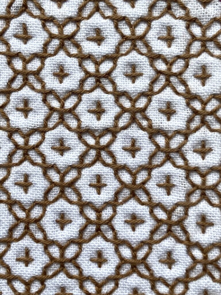 花毬～刺し子のランチョンマット 