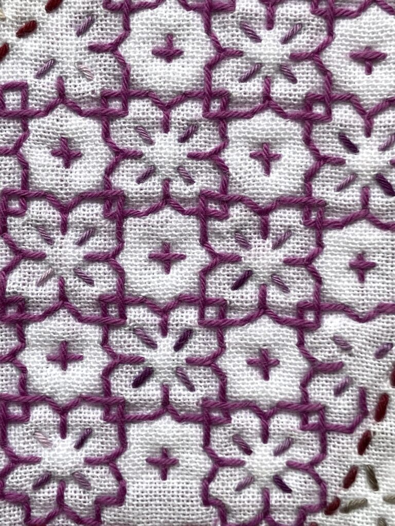 花毬～刺し子のランチョンマット 